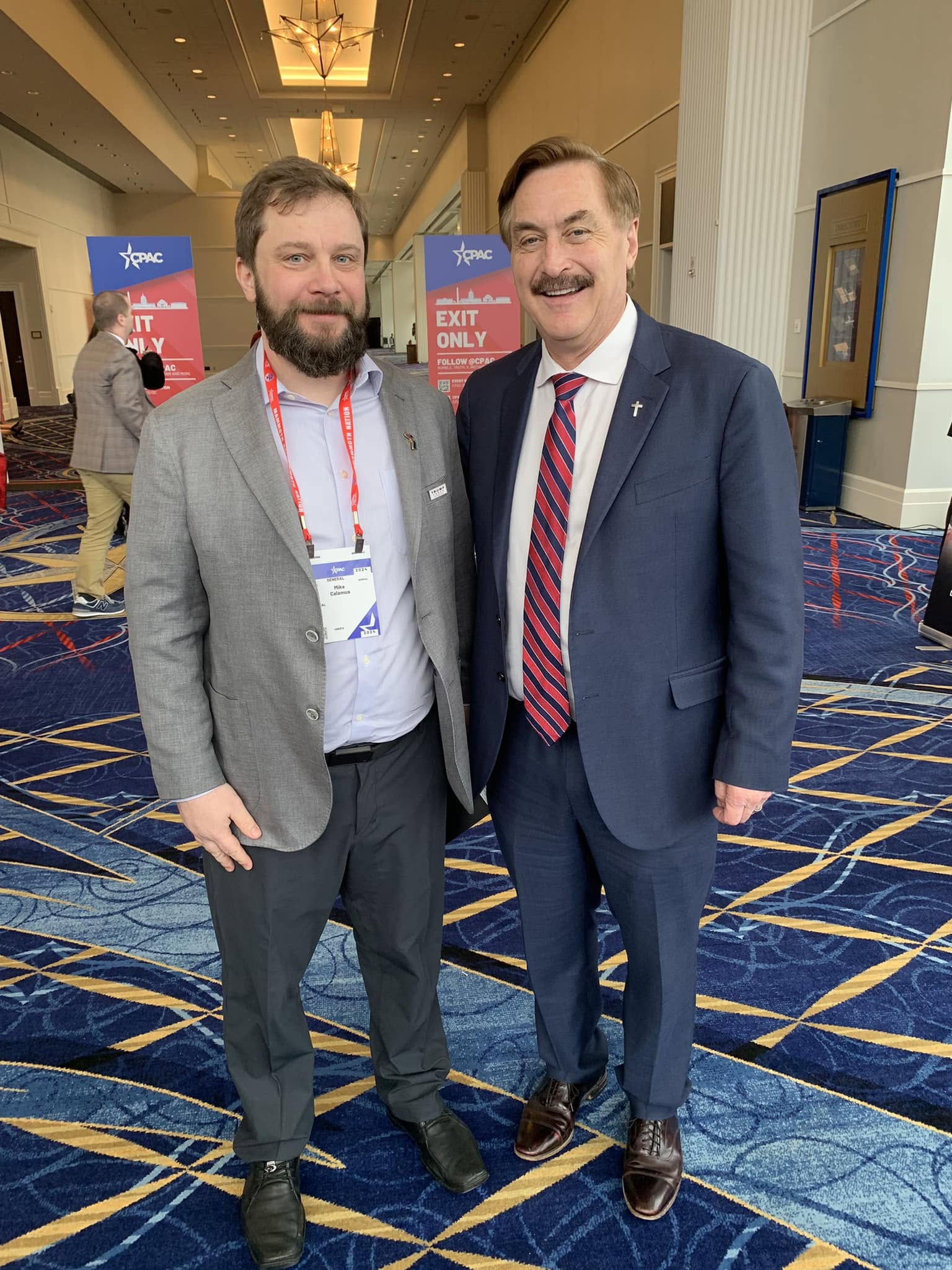 Mike Calamus at CPAC with Mike Lindell