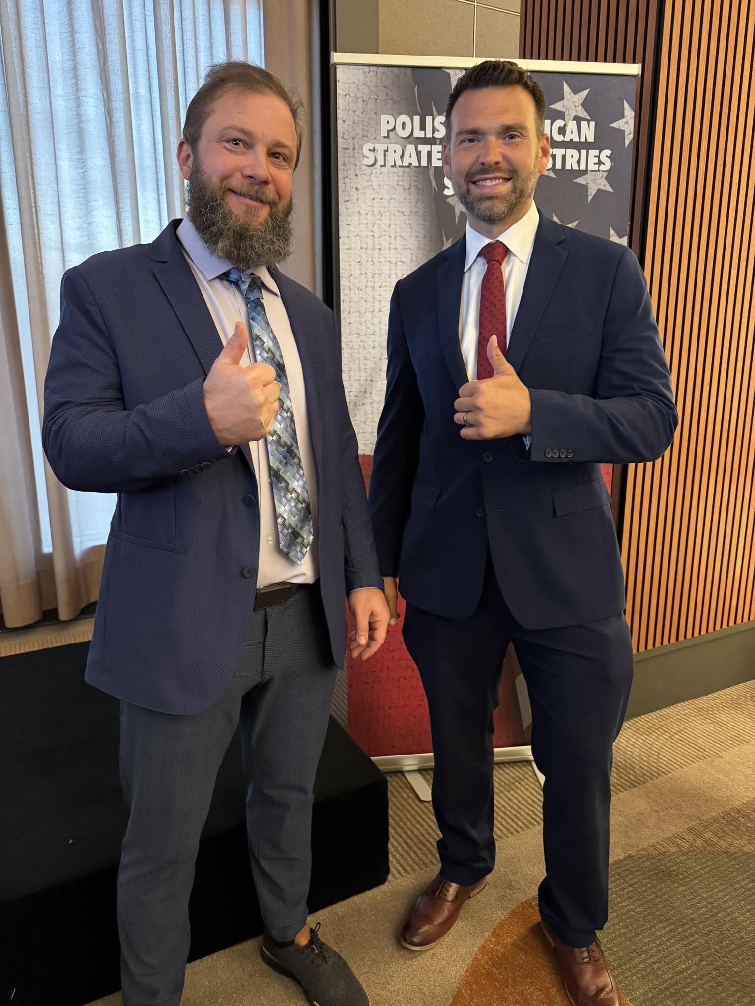 Mike Calamus with journalist and commentator Jack Posobiec